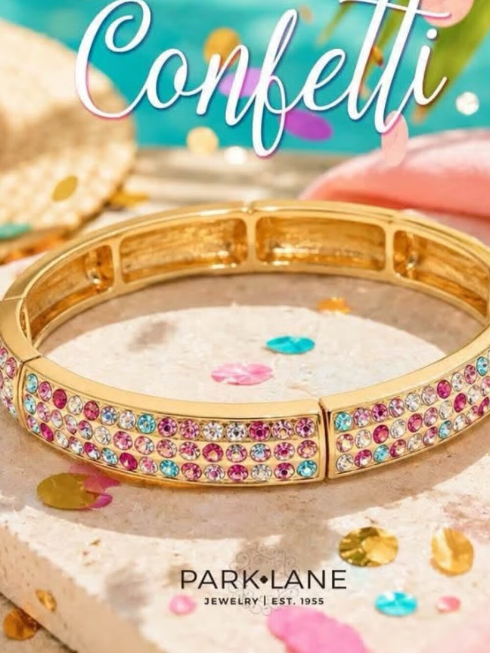 Park Lane Confetti Stretch Bangle Bracelet NWT!